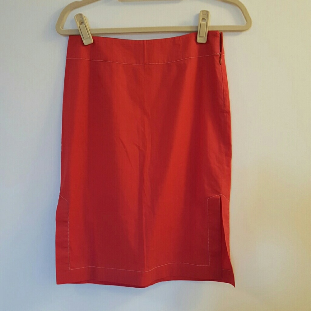 Charles chang lima red red cotton skirt
